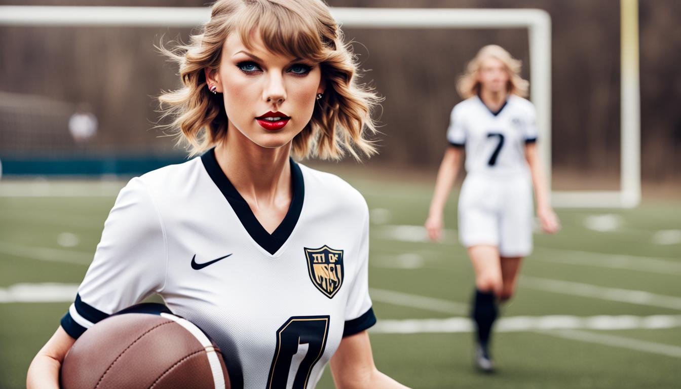 Taylor Swift playing football